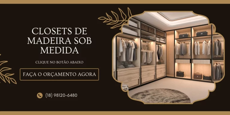 Closets de Madeira Sob Medida